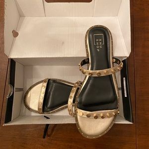 Shy Shop Gold Sandals 7.5
